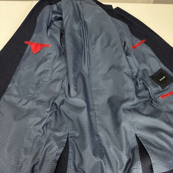 DoBell Mens Blazer UK 38R Blue Wool Tweed Slim Sport Coat Suit Jacket Career - Picture 9 of 12